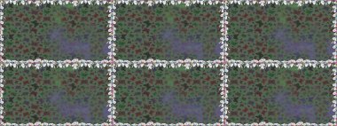 Raster. Kumaş, kağıt, ambalaj kâğıdı ve duvar kağıdı tasarımı için harika bir arka plan. Kusursuz. Kelebek desenli yeşiller.