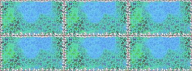 Raster illüstrasyonu. Kart ve Fotoğraf Çocukları Albümleri Üzerine Bebekler Kitabı ve Dijital Baskı. Albüm için resim. Kusursuz. Sihirli Çizgi Film Hakkında Mavi ve Yeşil Kelebekler.