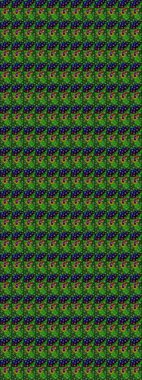 Raster deseni. Küçük çiçekteki sevimli çiçek deseni. Raster illüstrasyonu. Yumuşak, yaz çiçekleri yeşil renklerde.