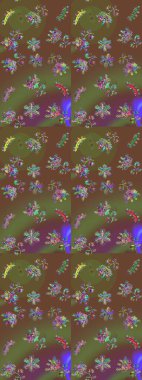 Kar taneleri arka plan. Kar tanesi süs desen. Snowflakes desen. Düz renkli arka plan üzerinde izole kar taneleri tasarımı. Raster illüstrasyon.