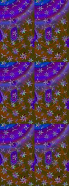 Tekstil, kumaş, kapaklar, duvar kağıtları, baskı, naylon, koleksiyon defteri, örgü, dekupaj için güzel bir eskiz. Millefleur 'lar. Küçük kahverengi ve mor renkte güzel bir besin torbası deseni, çiçekler..