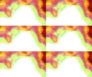 Renkli arka planda izole tatlı kar taneleri. Kar taneli beyaz, sarı ve pembe renkler. Raster illüstrasyonu.