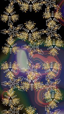 Robot resim. Küçük çiçekteki sevimli çiçek deseni. Raster illüstrasyonu.