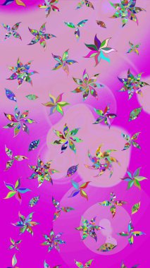 Küçük çiçekteki sevimli çiçek deseni. Tarafsız ve morumsu renklerde çiçekler.