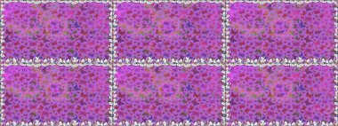 Kusursuz renksiz desen. Tekrarlanan karalamalar. Mistik, semboller. Menekşe ve mor arkaplanda el çizimi.