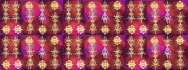 İllüstrasyon kar tanesi. Güzel dekorasyon. Kırmızı, mor ve pembe renklerde ayrık suluboya kar taneleri. Kışın sembolü.