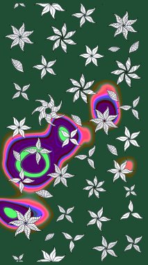 Küçük yeşil çiçeklerle oldukça eski bir besin torbası deseni. Tekstil, kumaş, kapaklar, duvar kağıtları, baskı, paket, koleksiyon defteri, örgü, dekupaj için çiçek arkaplanı..