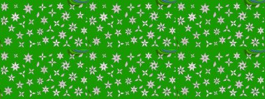 Soyut etnik raster çizim kalıbı. Kabile sanatı boho baskısı, klasik çiçek arkaplanı. Arkaplan dokusu, duvar kağıdı, yeşil renkli çiçek teması.