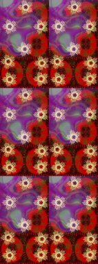 Raster kar taneleri arka plan. Renk arka plan üzerinde izole soyut kar taneleri ile düz tasarım. Raster resim. Kar tanesi renkli desen. Snowflakes desen.