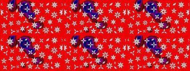 Raster - stok. Kırmızı çiçekli eskiz deseni, suluboya çiçek deseni, sevimli çiçek, duvar kağıdı, kart veya kumaş için fayanslı.