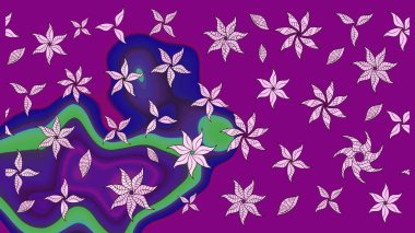 Mor renklerde. Raster illüstrasyonu. Küçük çiçekteki sevimli çiçek deseni. Raster deseni. Soyut çiçek çizim kalıbı arkaplanı.