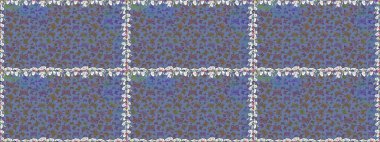 Kusursuz desen. Mavi ve kahverengi renkte güzel renkli kelebekler. Kumaş, tekstil, baskı ve davetiye için arka plan. Raster illüstrasyonu.