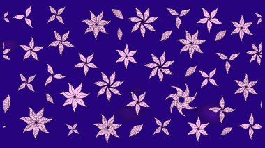 Hediye ambalaj kağıdı, tebrik kartları, posterler ve pankart tasarımı. Raster düz çiçek çizim deseni. Mavi renkte çiçekler.