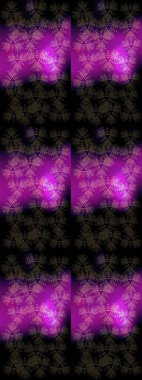 Siyah, mor ve gri renkler. Kar tanelerinin soyut arkaplanlı Noel şablonu. Raster illüstrasyonu. Noel ve Yeni Yıl moda baskıları için tatil tasarımı.