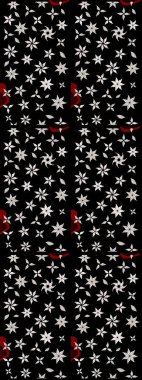 Raster Moda kumaş deseni. Şirin çiçekler. Çizgi çizimi deseni.