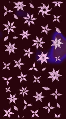 Çiçekli çiçek deseni, suluboya. Süslü kumaş deseni. Raster deseni.