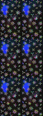 Gri ve mavi renkli şirin çiçek desenleri. Raster Modaya uygun kumaş deseni. Renkli Bahar Teması eskiz kalıbı. Düz Çiçek Elementleri Tasarımı.