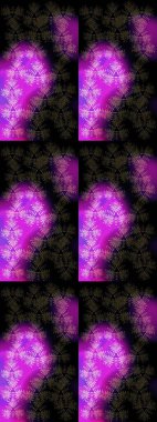 Kar taneleri koleksiyonu. Raster illüstrasyonu. Güzel bir kış süsü. Siyah, mor ve mor kar tanelerinden izole edilmiş..