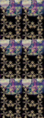 Siyah renkli çiçek desenli eskiz. Suluboya tarzında siyah renkte çiçekler.