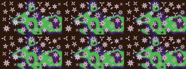 Raster. Sabıka fotoğraflarında, bebek kıyafetlerinde, duvar kâğıtlarında, paket kutularında falan kullanılabilir. Zarif, parlak ve eskiz kahverengi çiçek deseni tasarımı.