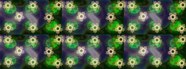 Stilize Çiçekler. Folk Style. Lace Snowflakes 'in etnik kökü. Raster illüstrasyonu. Kumaş veya Duvar Kağıdı Tasarımı. Mandalas 'ın dekoratif dokusu. Tekstil için Lacy Moda Yazdırma.