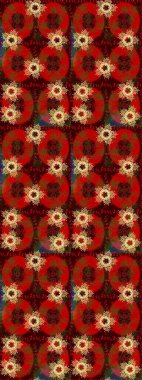 Kar tanesi süsleme deseni. Renkli arka planda izole edilmiş kar tanelerinin düz tasarımı. Kar taneleri deseni. Raster illüstrasyonu. Kar taneleri arkaplanı.