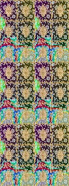 Altın şablonu çiz. Raster oryantal süs. Altın elementlerle nötr renklerde altın desen.