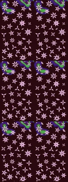 Kumaş desenli papatya çiçeği detayı. Kahverengi renkte çiçekler.