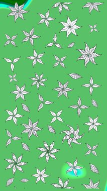 Güzel kumaş deseni. Bahar çiçekleriyle güzel bir çiçek deseni çizmişsin. Raster illüstrasyonu.