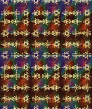 Kar taneleri tasarımı. Son moda kar taneleri ve elementler onun kartlarını gösteriyor. Muhteşem tasarım posteri, kapak tasarımı, kahverengi, yeşil ve mor renkli kart tasarımı. Retro biçim dokusu, soyut kış elementleri.