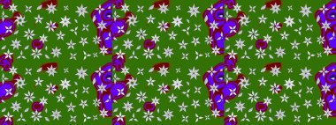 Küçük çiçekteki sevimli çiçek deseni. Yeşil renkli çiçekler. Raster illüstrasyonu.