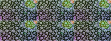 Çiçekler. Soyut etnik raster çizim kalıbı. Vadinin gri renkli çiçekleri.