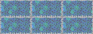 Kusursuz. Mavi renkli resimler. Ambalajlar, duvar kağıtları, kumaş tasarımı ve kağıt için hoş bir arkaplan. Güzel kelebek raster desenli resim tasarımı.