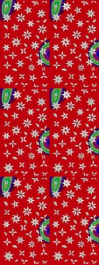 Soyut etnik raster çizim kalıbı. Kabile sanatı boho baskısı, klasik çiçek arkaplanı. Arkaplan dokusu, duvar kağıdı, kırmızı renkli çiçek teması.