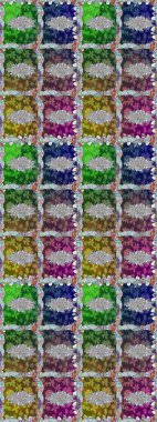 Çiçekler suluboya tarzında yeşil renkte. Raster illüstrasyonunda kusursuz çiçek deseni.