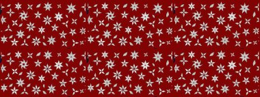 Çiçek deseni. Şatafatlı bahar bahçesi dokusu. Kırmızı renkte çiçek çizimi. Kırmızı renkte çiçekler. Raster illüstrasyonu.