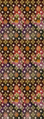 Kahverengi ve bej renkler üzerine tasarım. Raster illüstrasyonu. Raster kış deseni. Çiçek Elementleri ile soyut arkaplan.