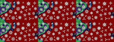 Raster Güzel kumaş deseni. Raster suluboya çiçek deseni, narin çiçekler, kırmızı ve nötr çiçekler, tebrik kartı şablonu.