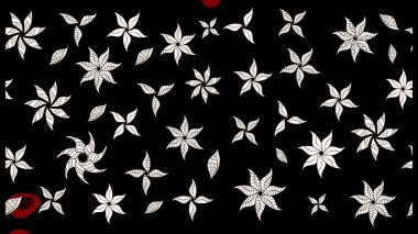 Raster güzel bir çiçek deseni çizmiş. Bahar mevsimi. Siyah ve nötr renklerde çiçekler. Nazik romantik baskı. Tatil havası..