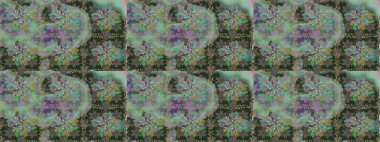 Renkli Bahar Temalı Kusursuz Arkaplan. Düz Çiçek Elementleri Tasarımı. Çiçeksel fantezi tasarımı. Parlak bir arka planda..