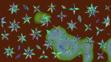 Raster Yumuşak kumaş deseni. Raster çiçek izi. Klasik taslak çizimi. Çiçek rengi eskiz deseni.