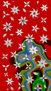 Eskiz arkaplan modeli. Vadinin çiçekleri kırmızı renklerde. Suluboya, elle çizilmiş. Raster - stok.