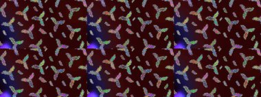 Elle çizilmiş kartanesi karalaması. Yılbaşı kış tasarımı için renkli kar taneleri. Raster illüstrasyonu.