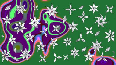 Organik motif arka planı. Çizim kalıbı. Ultraviyole kumaş deseni. Raster illüstrasyonu.