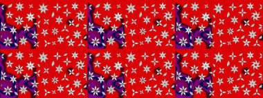 Renkli Bahar Teması eskiz kalıbı. Raster illüstrasyonu. Kırmızı renkte zarif çiçek buketi suluboya. Düz Çiçek Elementleri Tasarımı.