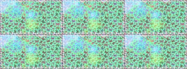 Raster illüstrasyonu. Kusursuz desen. Mavi ve nötr renklerdeki güzel renkli kelebekler. Kumaş, tekstil, baskı ve davet için arkaplan.