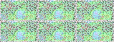 Kusursuz bir arka plan. Basit bir şekilde. Raster illüstrasyonu. Yeşil ve mavi renkte soyut sevimli kelebek.