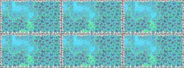 Elin kusursuz deseni suluboya desenli siluet kelebekleri. Mavi renkli illüstrasyon. Klasik tarzda hem de. Raster illüstrasyonu.