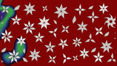 Suluboya çizim kalıbı. Dekorasyon ve tasarım için güzel bir desen. Moda baskısı. Çiçeğin suluboya çizimlerinin mükemmel deseni. Eski.