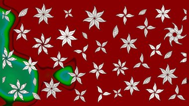 Desen, çizim, çiçek sınırı. Çiçek çelengi. Güzel, parlak, pürüzsüz kumaş, tuval. Kıvırcık, parlak örgü. Eski moda arka plan. Raster illüstrasyonu.